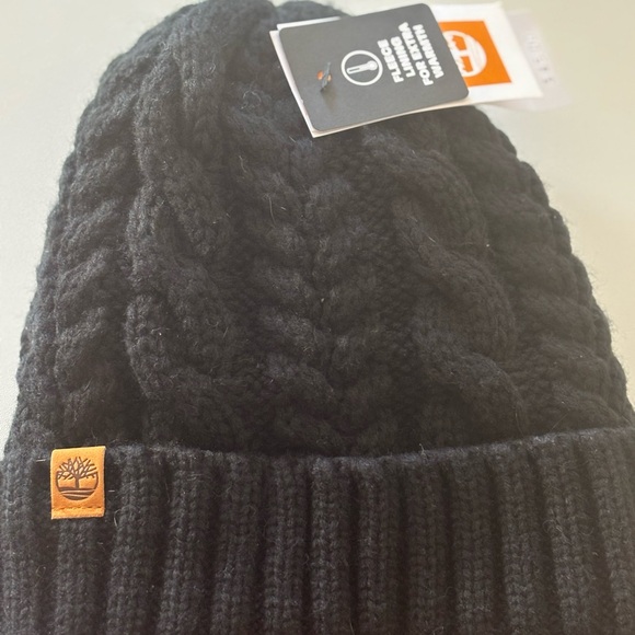NWT Timberland Black Beanie - Picture 3 of 3